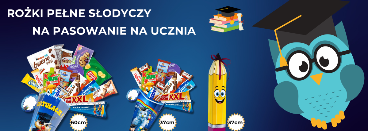 Rożki słodyczy pasowanie na ucznia